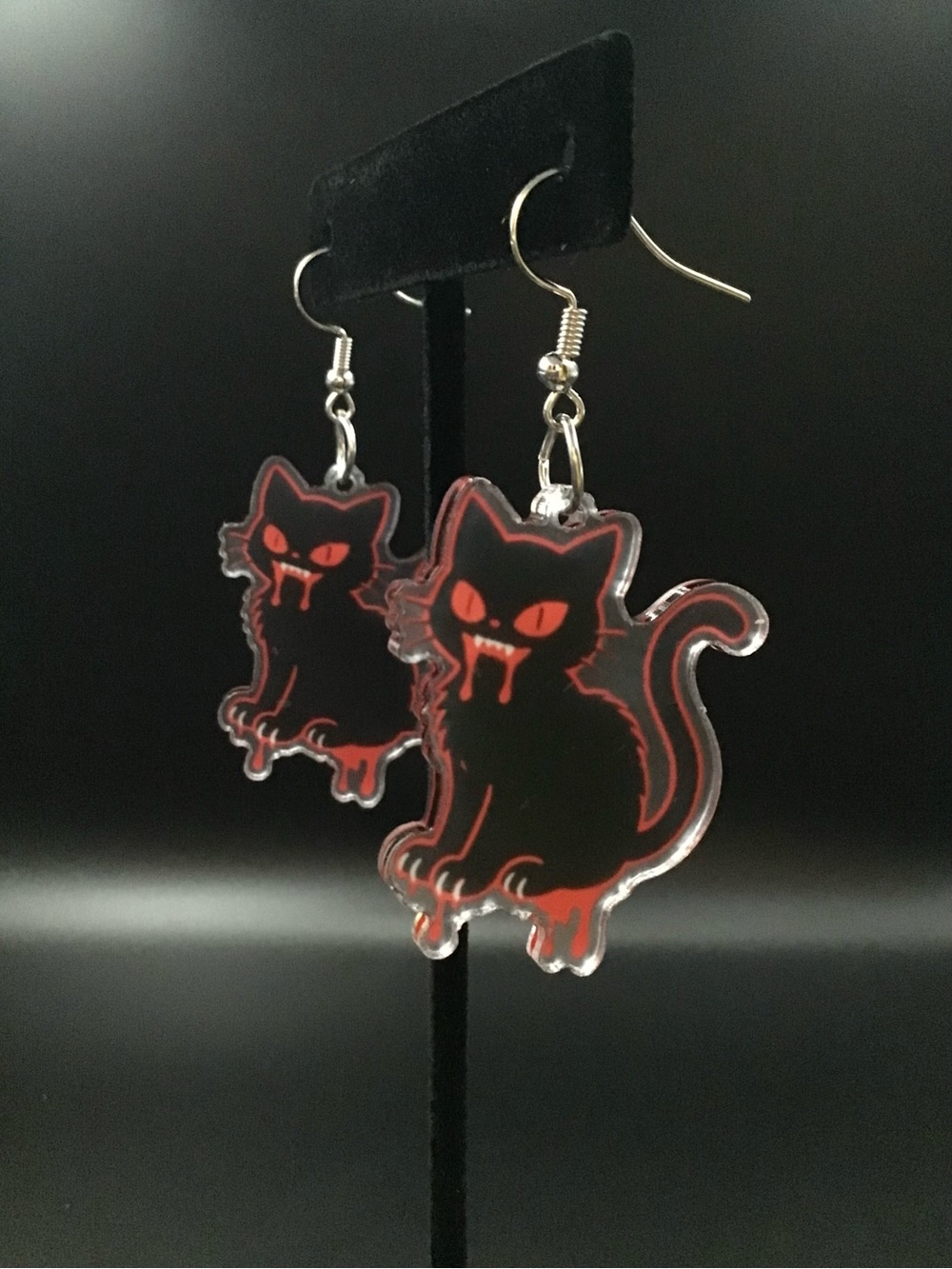 Blood-Thirsty Cats Earrings